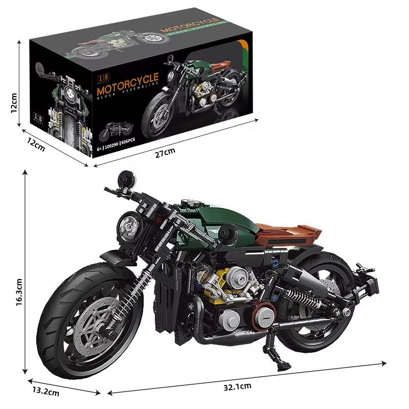 KLASICKÝ MOTOCYKL | 606 dílků