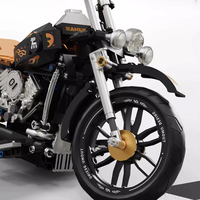 KRÁSNÁ RETRO MOTOCYKEL | 445 dílků
