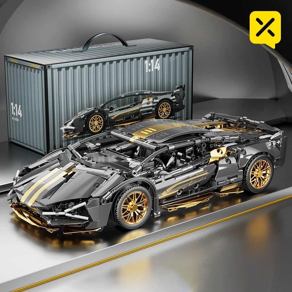 ZŁOTO-SZARE AUTO SPORTOWE | 1280 elementów