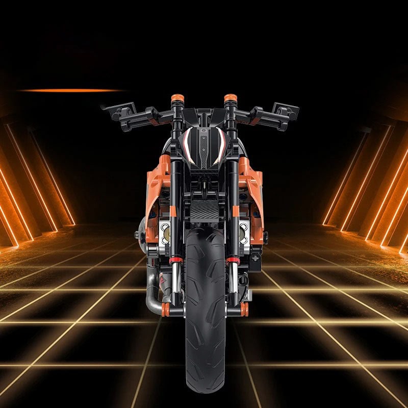 ORANŽOVÁ MOTOCYKEL 1:8 | 579 dílků