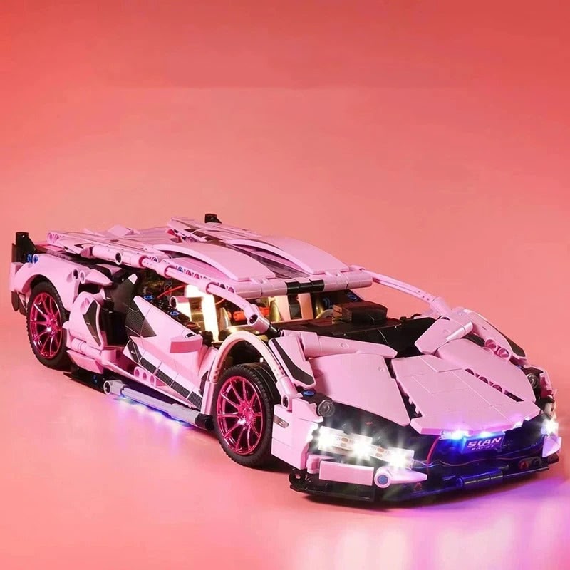 RÓŻOWE SPORTOWE AUTO | 1280 elementów