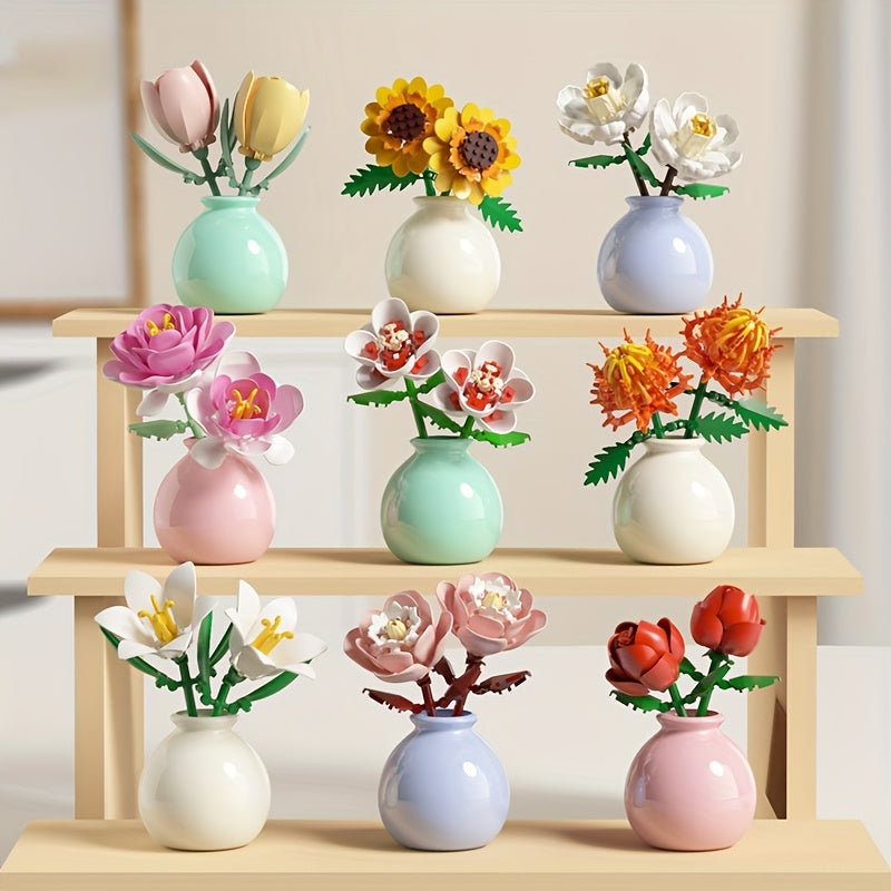 FLOWERS IN VASES | 60 pieces