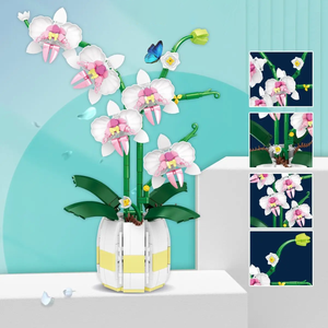 ORANGE ORCHID IN A POT | 606 pieces