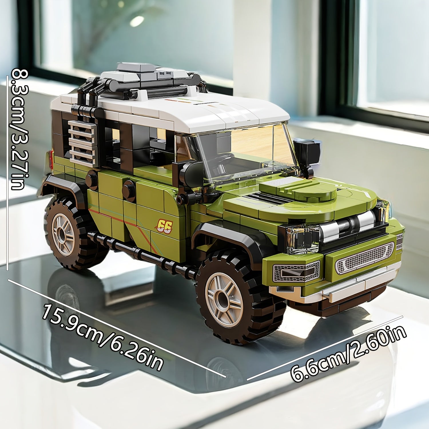 GREEN OFF-ROAD CAR | 330 pieces