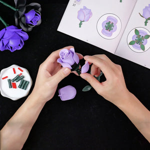 ROMANTIC BOUQUET OF PURPLE ROSES | 736 pieces