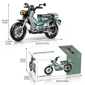 OLIVE RETRO-STYLE MOTORCYCLE | 628 pieces