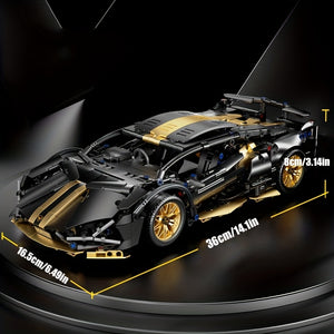 BLACK AND COPPER SPORT CAR | 1330 pieces