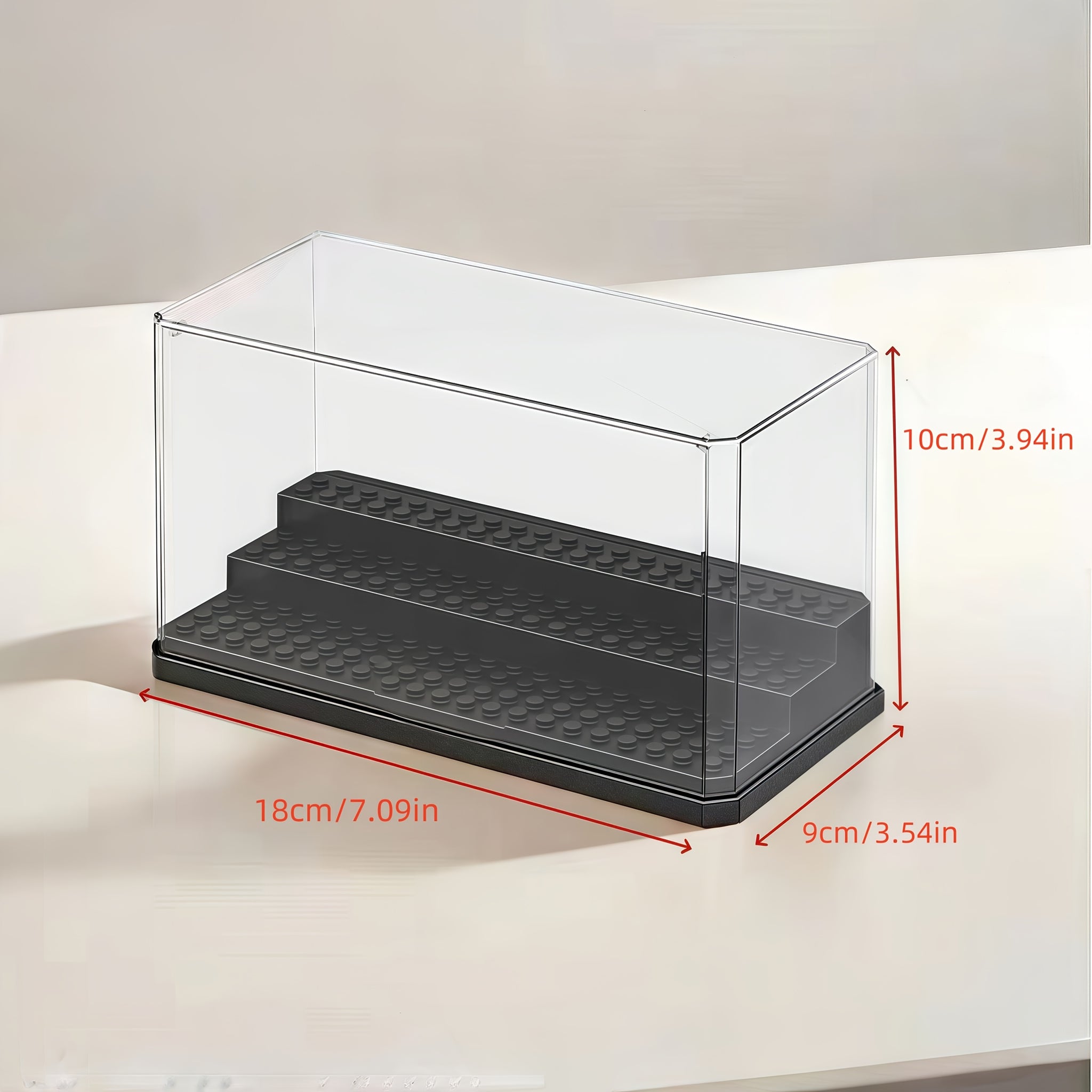 ACRYLIC TRANSPARENT DISPLAY CASE FOR FIGURINES