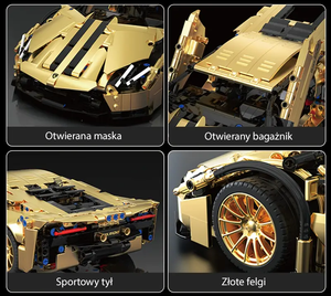 GOLDEN SPORTS CAR 1:14 | 1309 pieces