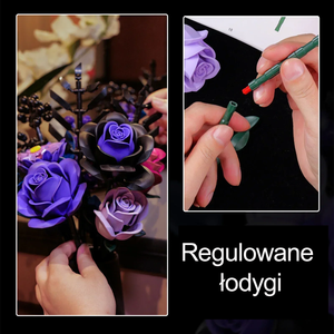 ROMANTIC BOUQUET OF PURPLE ROSES | 736 pieces