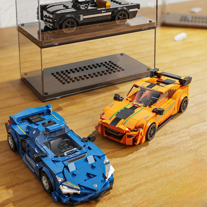 ORANGE CAR WITH DISPLAY CASE | 311 pieces