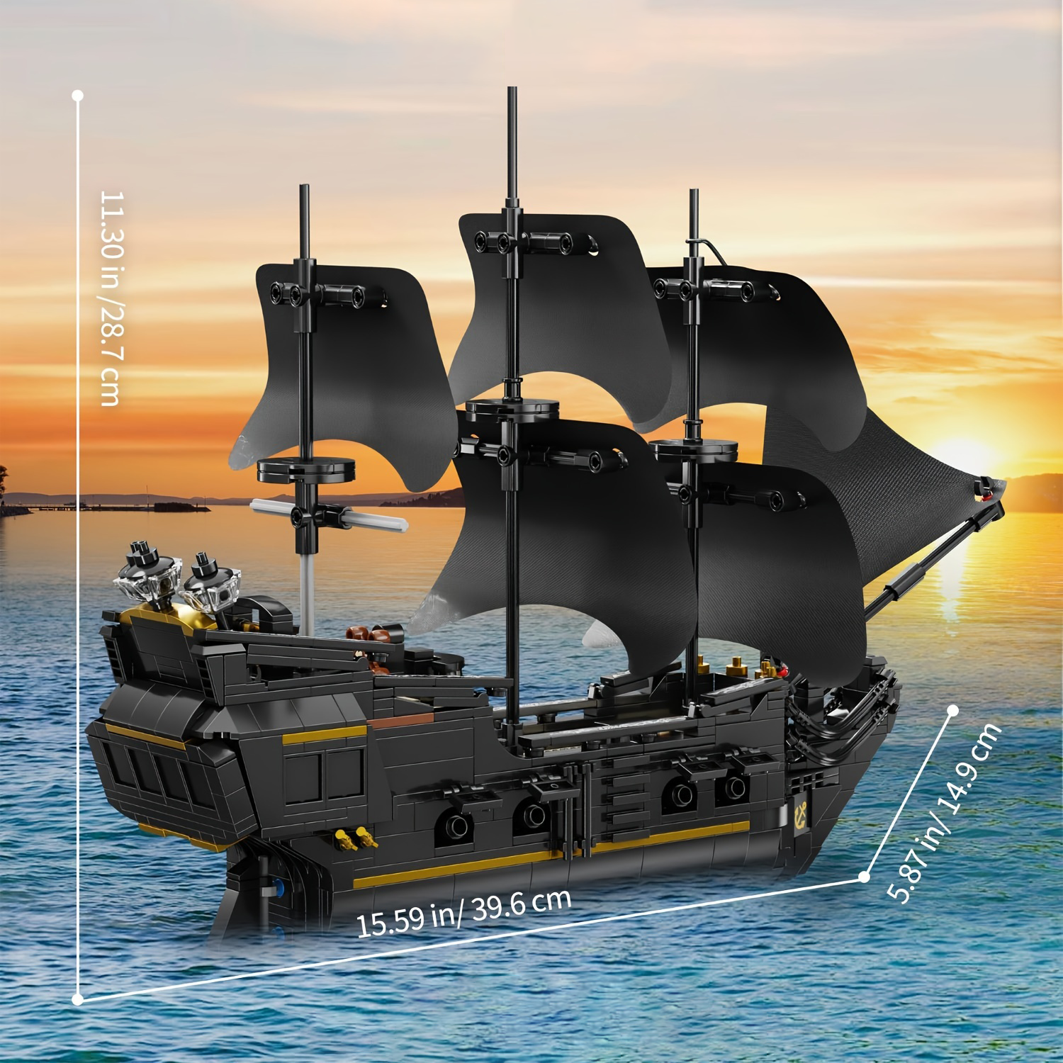 BLACK PIRATE SHIP | 921 pieces