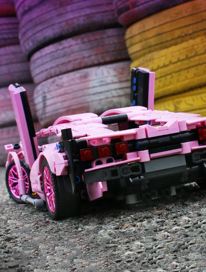 PINK SPORTS CAR | 1280 pieces