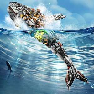 FUTURISTIC MECHANICAL WHALE | 1388 pieces