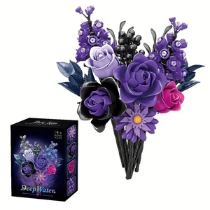 ROMANTIC BOUQUET OF PURPLE ROSES | 736 pieces