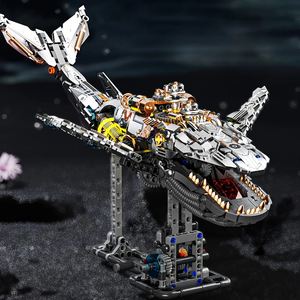 FUTURISTIC MECHANICAL WHALE | 1388 pieces