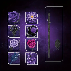 ROMANTIC BOUQUET OF PURPLE ROSES | 736 pieces