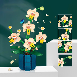 ORANGE ORCHID IN A POT | 606 pieces
