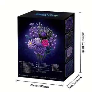 ROMANTIC BOUQUET OF PURPLE ROSES | 736 pieces