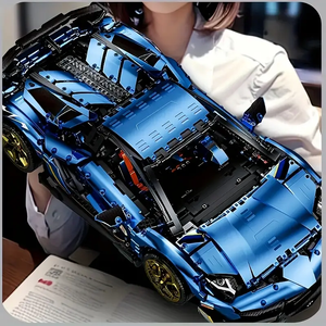 METALLIC BLUE SPORTS CAR | 3811 pieces