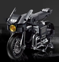 MASYWNY CZARNY MOTOCYKL | 1080 elementów