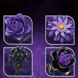 ROMANTIC BOUQUET OF PURPLE ROSES | 736 pieces
