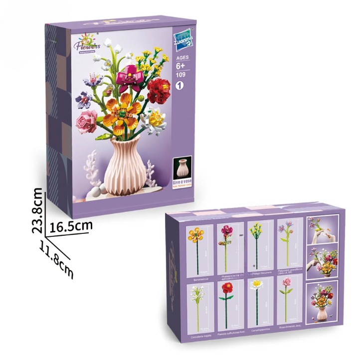 COLORFUL FLOWER BOUQUETS | 756 pieces