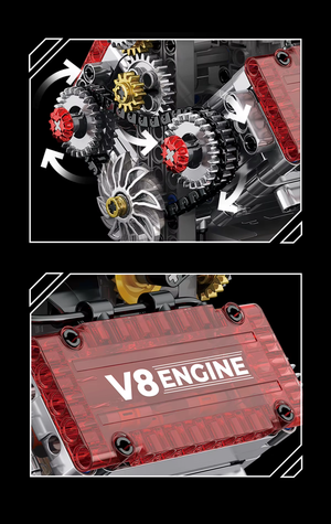 WORKING V8 ENGINE | 478 pieces