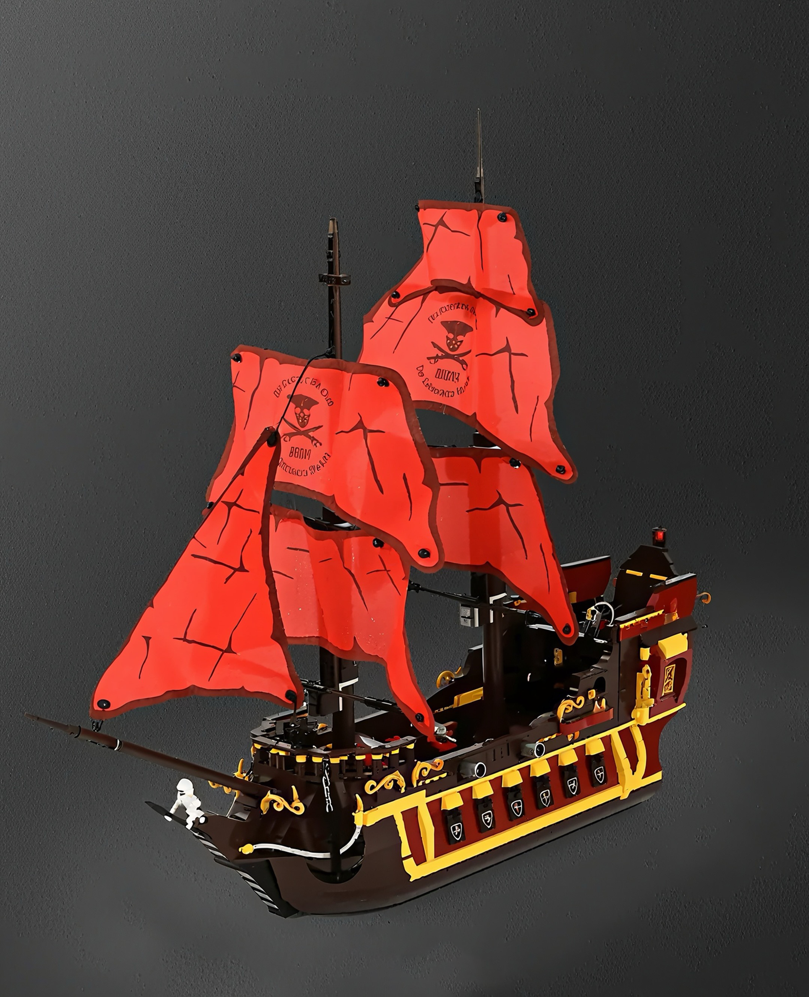 PIRATE SHIP WITH RED SAILS | 1436 pieces