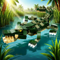 FEARFUL CROCODILE SAVANNAH | 172 pieces