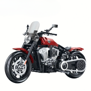 RED MOTORCYCLE WITH A V2 ENGINE 1:8 | 542 pieces