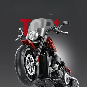 RED MOTORCYCLE WITH A V2 ENGINE 1:8 | 542 pieces