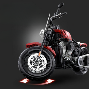 RED MOTORCYCLE WITH A V2 ENGINE 1:8 | 542 pieces