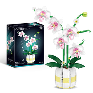 ORANGE ORCHID IN A POT | 606 pieces