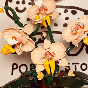 ORANGE ORCHID IN A POT | 606 pieces