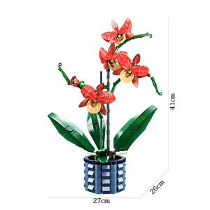 ORANGE ORCHID IN THE PLANT POT | 528 pieces