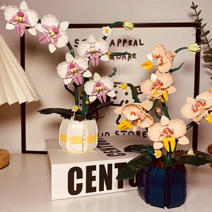 ORANGE ORCHID IN A POT | 606 pieces