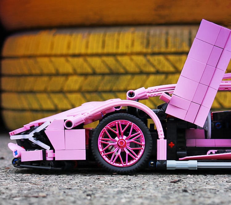 PINK SPORTS CAR | 1280 pieces