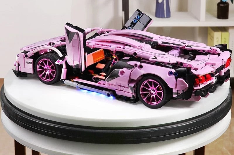 PINK SPORTS CAR | 1280 pieces
