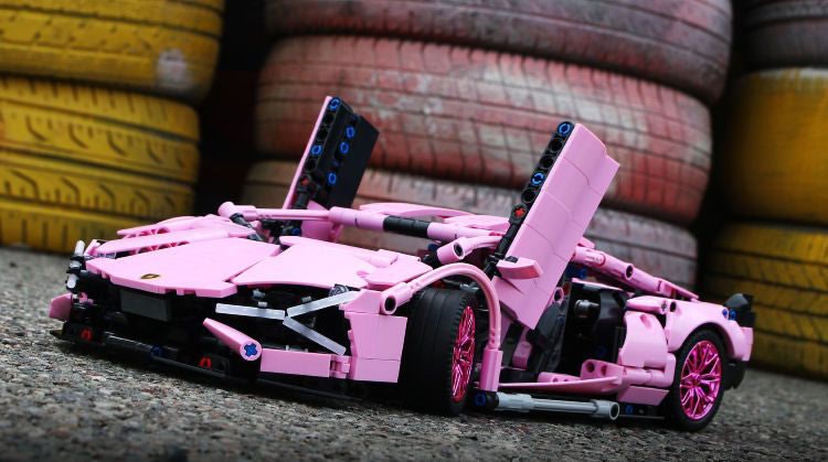 PINK SPORTS CAR | 1280 pieces