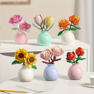 FLOWERS IN VASES | 60 pieces