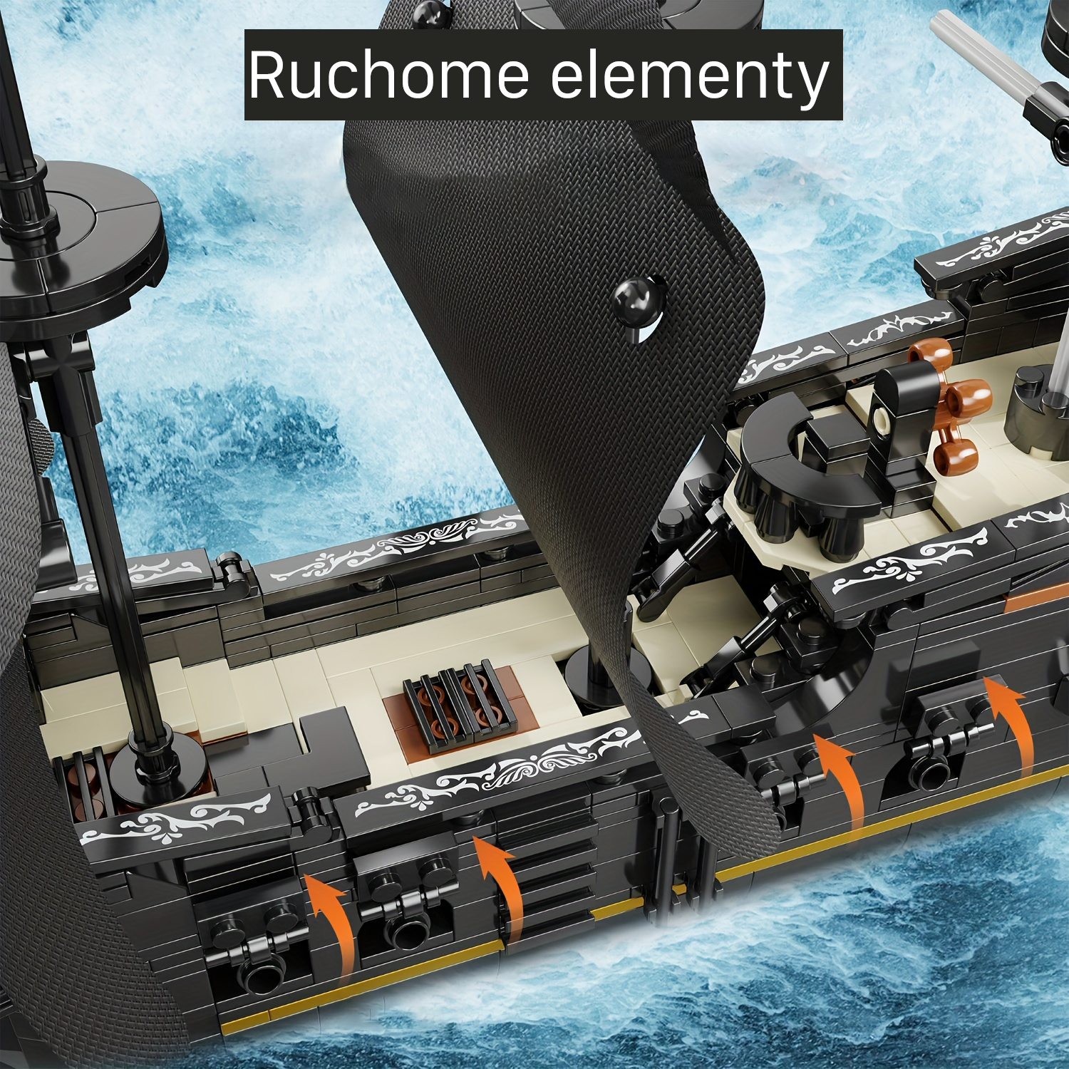 BLACK PIRATE SHIP | 921 pieces