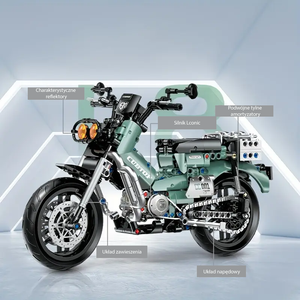 OLIVE RETRO-STYLE MOTORCYCLE | 628 pieces